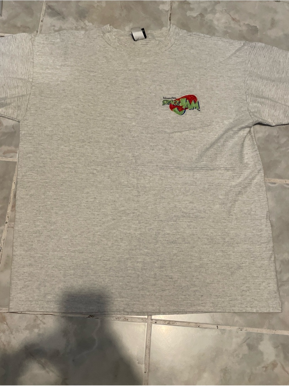 Vintage 1996 Space Jam Movie Embroidered T-Shirt SZ XL